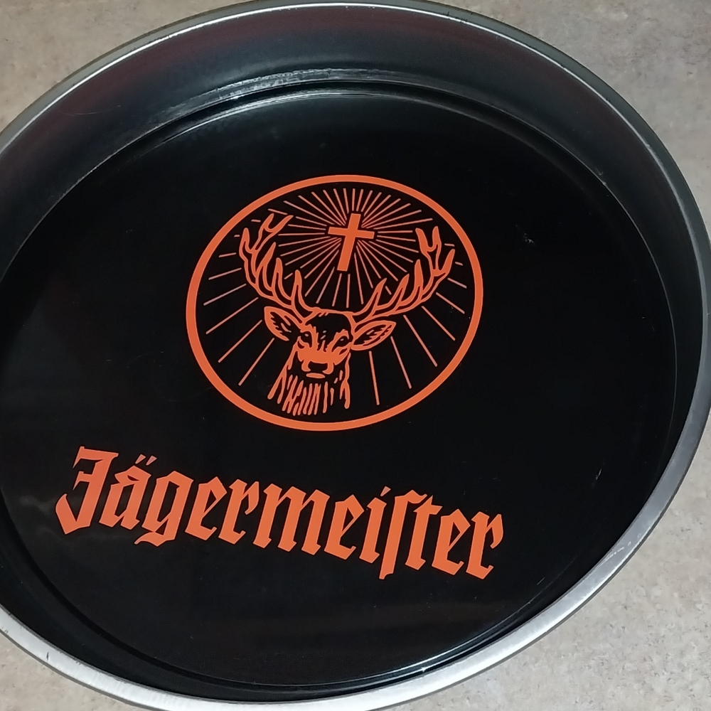Red&Black Jagermeister Serving Tray Rubber Grip Surface In great used condition